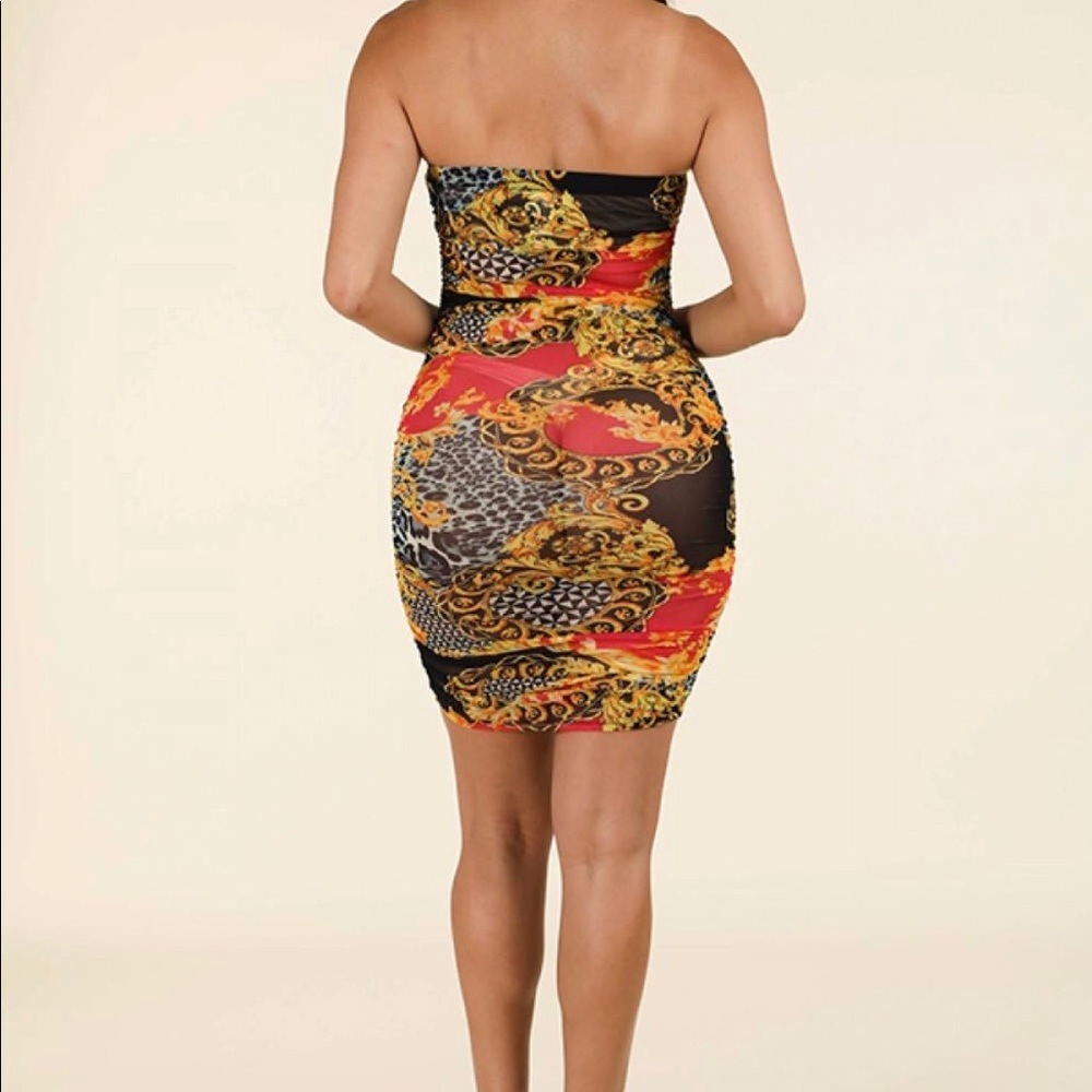 Side Ruching Tube Dress - Picture 3 of 4